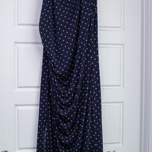 Vince Camuto Blue Ruched Maxi Dress for Night Out